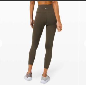 lululemon athletica Wunder Train Olive Green High-Rise Leggings-25"